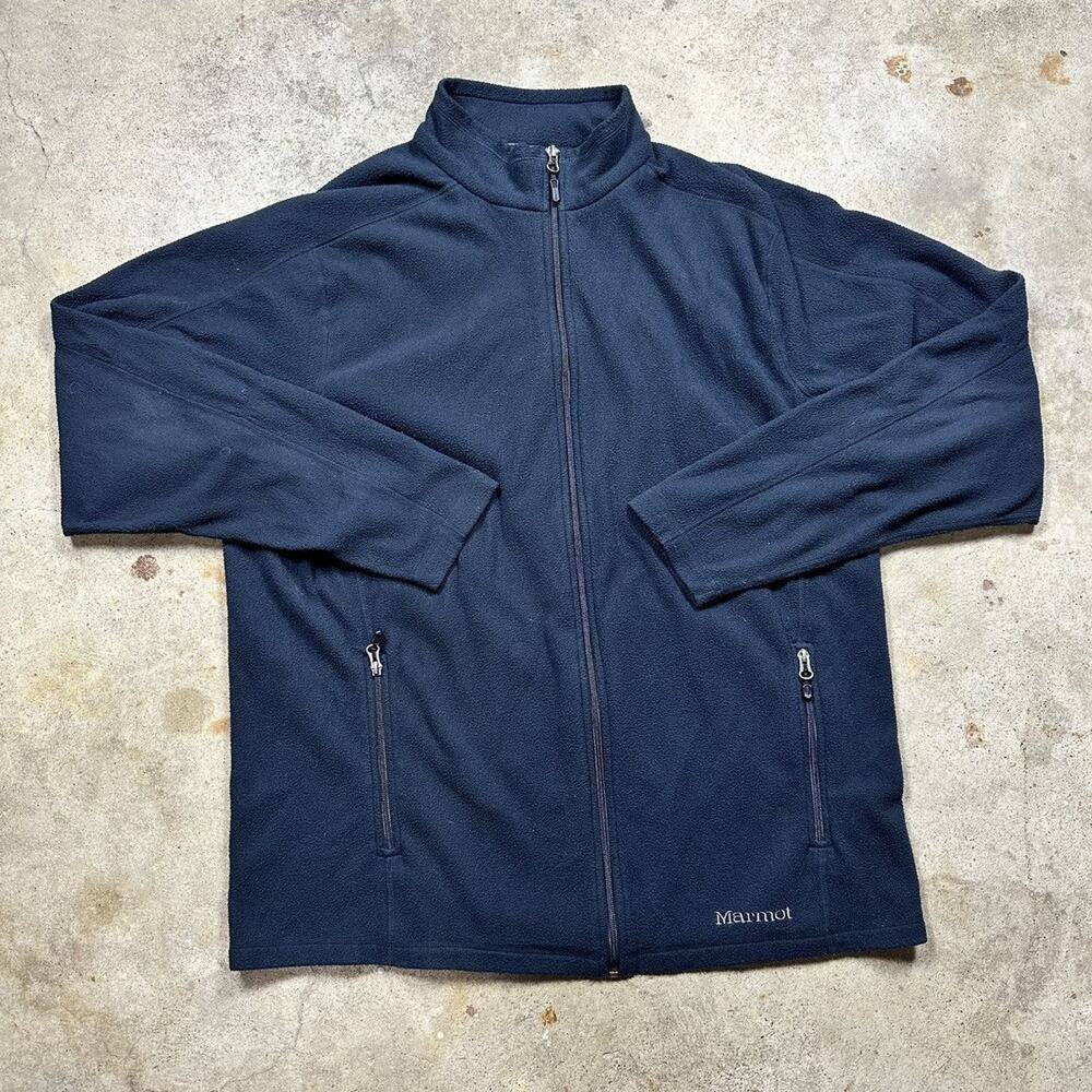 Navy Marmot Zip Up Outdoor Fleece Size XXL